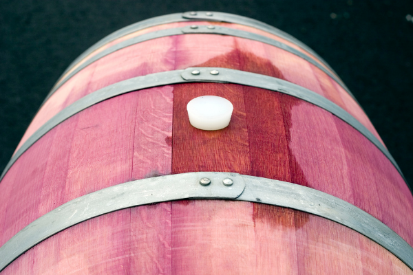 red wine barrel